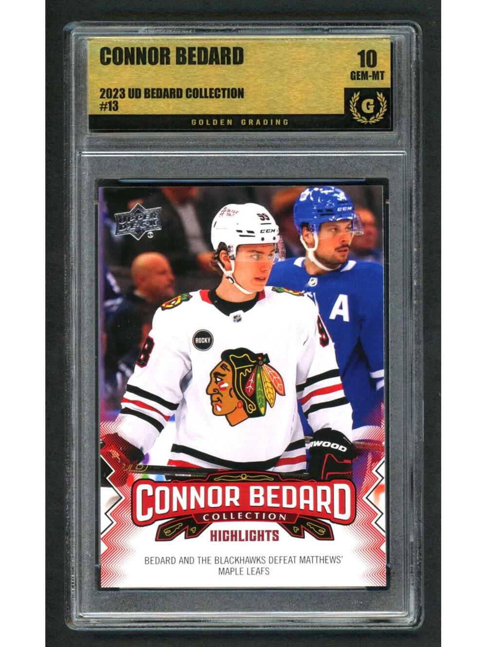 2023-24 Upper Deck CB Collection #13 Connor Bedard Rookie Card (RC) Gem Mint 10